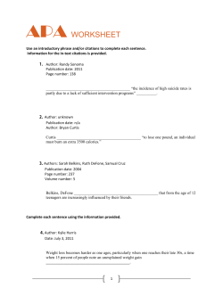 apa worksheet
