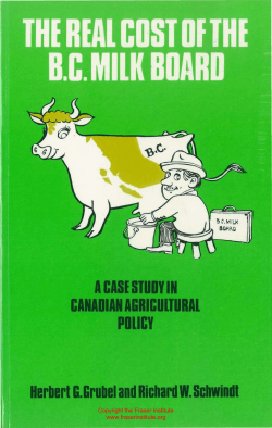 The Real Cost of the B.C. Milk Board