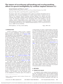 The impact of reverberant self-masking and overlap