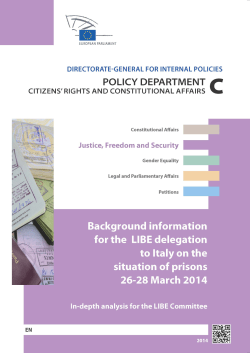 Background information for the LIBE delegation to Italy on the