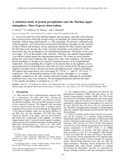 A statistical study of proton precipitation onto the Martian upper