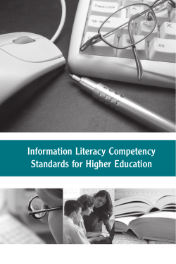 Information Literacy Competency Standards for Higher Education