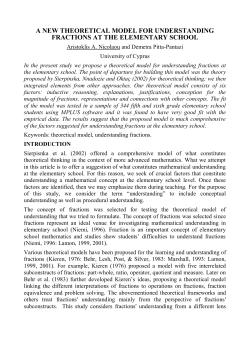 A THEORETICAL MODEL FOR ADVANCED MATHEMATICAL