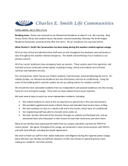 Power restored to the Charles E. Smith Life