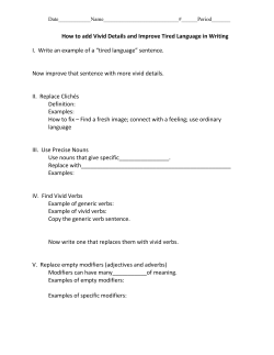 How to add Vivid Details and Improve Tired Language