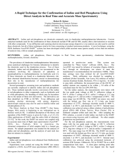 A Rapid Technique for the Confirmation of Iodine and Red