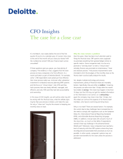 CFO Insights The case for a close czar