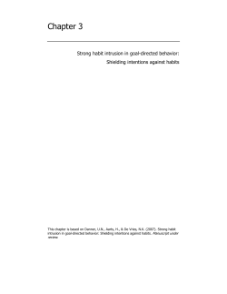 Chapter 3: Strong habit intrusion in goal