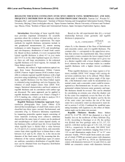regolith thickness estimation over sinus iridum using morphology