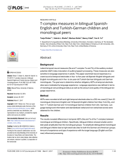 T-complex measures in bilingual Spanish-English