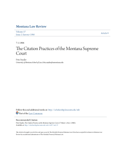 The Citation Practices of the Montana Supreme Court