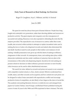 Forty Years of Research on Rent Seeking: An Overview