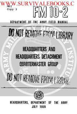 1959 US Army Vietnam War Headquarters 71p
