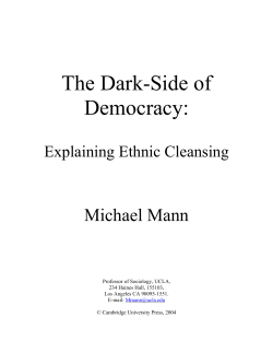 Ethnic Cleansing - UCLA Division of Social Sciences