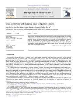 Scale economies and marginal costs in Spanish airports