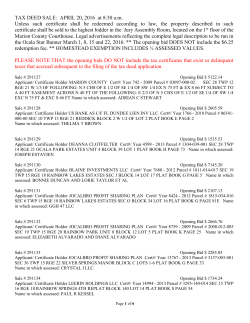 Sale - Marion County Clerk of Courts