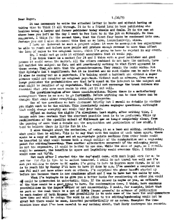 Dear Roger, 1126/75 It was necessary to write the attached letter in