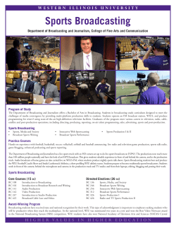 Sports Broadcasting - Western Illinois University