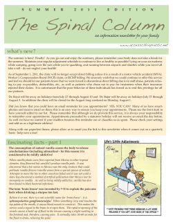 Summer 2011 - Access Chiropractic and Wellness