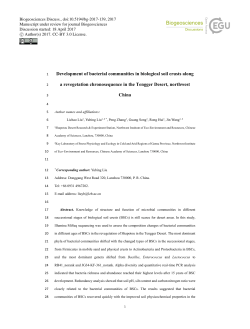 Development of bacterial communities in biological soil crusts along
