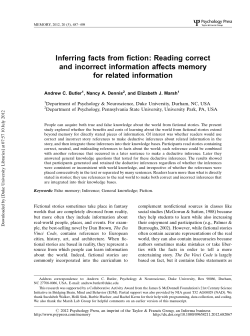 Inferring facts from fiction: Reading correct and