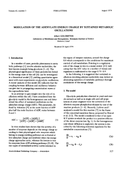 MODULATION OF THE ADENYLATE ENERGY CHARGE BY
