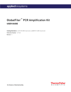 GlobalFiler PCR Amplification Kit User Guide