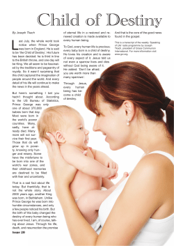 Child of Destiny - Inside Life Magazine