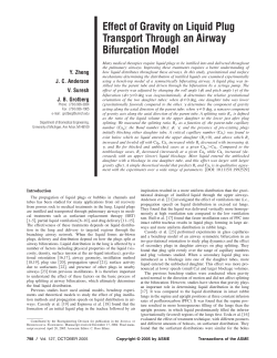 Effect of Gravity on Liquid Plug Transport Through an Airway
