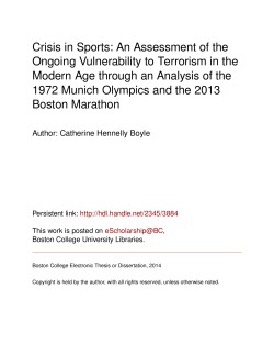 Crisis in Sports: An Assessment of the Ongoing Vulnerability to