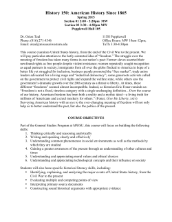 History 150: American History Since 1865