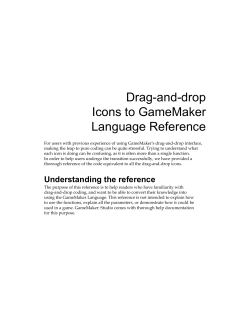 Drag-and-drop Icons to GameMaker Language Reference