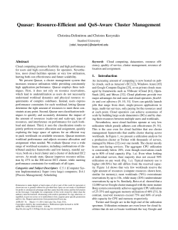 Quasar: Resource-efficient and QoS