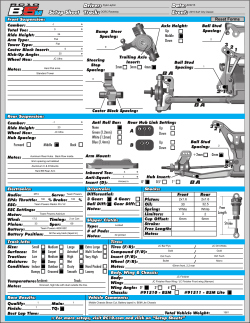 Driver: Date: Track: Event: Setup Sheet AB 321 12 B A A B B 32 1 12