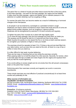 Pelvic floor muscle exercises (short)