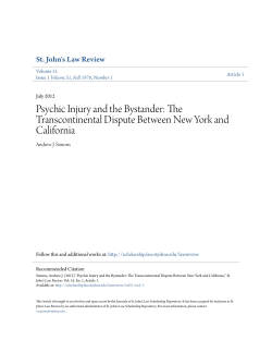 Psychic Injury and the Bystander