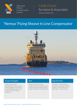 `Nereus` Flying Sheave In Line Compensator