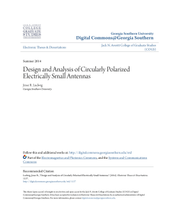 Design and Analysis of Circularly Polarized Electrically Small