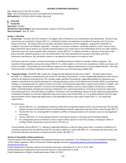REVENUE ESTIMATING CONFERENCE Tax: Medical use of low