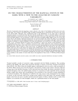 On the characteristics of the rainfall events in the Sahel with a view