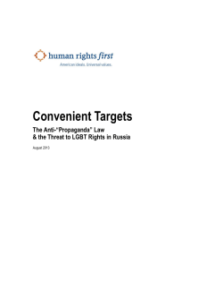 Convenient Targets - Human Rights First