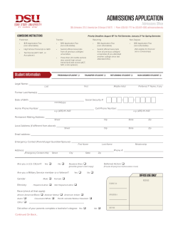 Apply by Mail  - Dixie State University