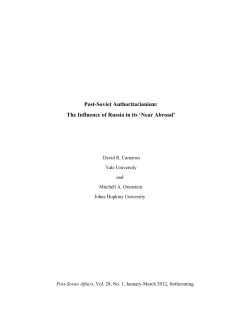 Russia`s Influence on Democratization in the Post