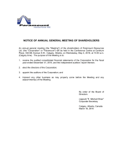 2016 Management Information Circular