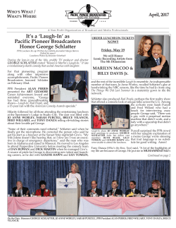 latest newsletter - Pacific Pioneer Broadcasters