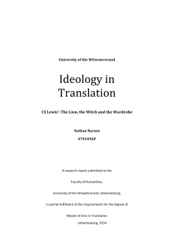Ideology in Translation Research Project
