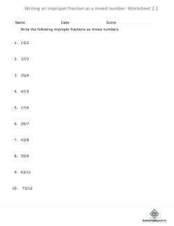 Writing an improper fraction as a mixed number