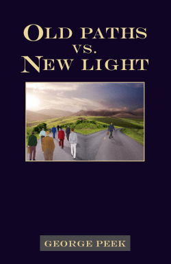 Old Paths vs. New Light - Church of God Evening Light