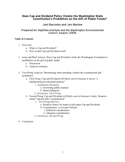 Does Cap and Dividend Policy Violate the Washington State