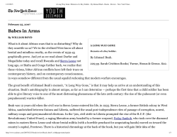 By Ishmael Beah &ndash; Books &ndash; Review &ndash; New York